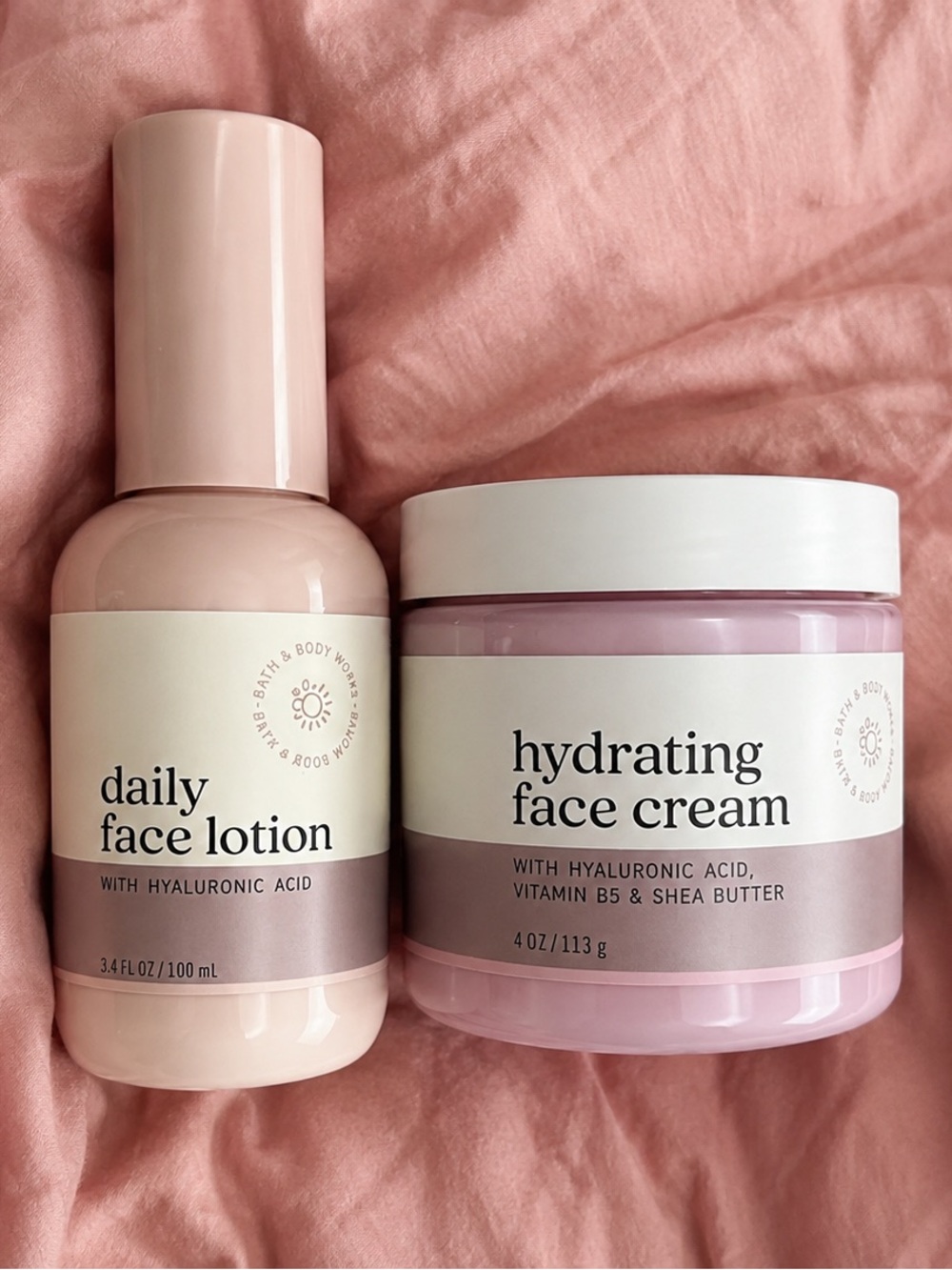 Bath & Body Works Pink Hydrating Face Cream & Daily Lotion Duo